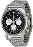 Breitling Transocean Black Dial Chronograph Automatic Mens Watch AB015112-BA59SS