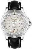 Breitling Colt 41 Automatic Steel Men's Watch on Black Leather Strap A1731311/G8...