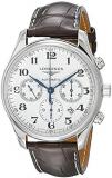 Longines Master Collection Chronograph Automatic Moon face Transparent Case Back Men's Watch