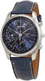 The Longines Master Collection Moonphase Automatic Chrono Blue Dial, Blue Alligator Strap L2.673.4.92.0