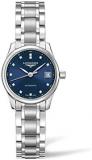 Longines L2.128.4.97.6 Women's Wristwatch, Silver, Dial Color - Blue, Watch self-Winding, watchmaking Tradition