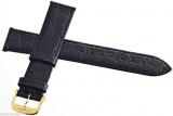 Longines Genuine Black Leather Replacement Watch Band Strap Gold Buckle 19mm