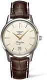 Longines Heritage Flagship Silver Dial Brown Leather Mens Watch L47954782 by Longines