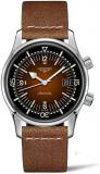 Longines orologio Heritage Legend Diver Tropical Watch 42mm marrone automatico acciaio L3.774.4.60.2
