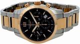Longines Conquest Classic Automatic Chronograph 18k Gold and Stainless Steel Exhibition Back Men's Watch