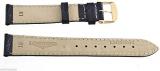 Longines 18mm Black Leather Mens Replacement Watch Band Strap Gold Buckle