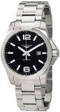 Longines Conquest Black Dial Stainless Steel Mens Watch L37604566