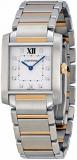 Cartier Tank Francaise Silver Dial Steel and 18kt Pink Gold Ladies Watch WE110005