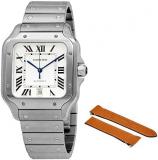Cartier Santos Silvered Opaline Dial Men's Watch WSSA0018