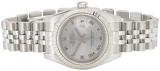 Rolex Pre-Loved Rhodium Roman Dial Lady Datejust 179174 26mm, Silver