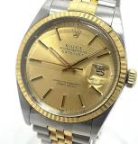 Rolex 16013 Datejust Automatic Watch SS/YG Men's Pre-Owned, silver/gold, Bracelet Type