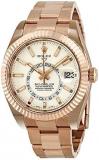 Rolex Sky-Dweller White Dial Automatic Men's 18kt Everrose Gold Oyster Watch 326...