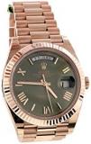 Rolex Day-Date 40mm 18k Everose Gold Olive Green Dial Men's Watch 228235