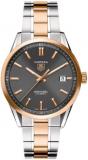 Tag Heuer Carrera Anthracite Dial Steel and 18kt Rose Gold Mens Watch WV215F.BD0...