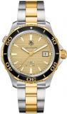 Tag Heuer Aquaracer Champagne Dial Steel and Gold Mens Watch WAK2121.BB0835