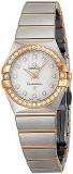 Omega Constellation Mother of Pearl Diamond Dial Brushed Steel Ladies Watch 123....