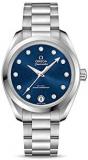 Omega Seamaster Automatic Diamond Blue Dial Ladies Watch 220.10.34.20.53.001
