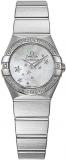 OMEGA Constellation white pearl dial 100m waterproof 123.15.24.60.05.003 Lady,s