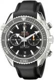 Omega Men's 23232465101003 Stainless Steel Swiss Automatic Watch With Black Leather Band