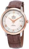 Omega De Ville Ivory Silvery Dial Automatic Men's Leather Watch 424.23.40.20.02.003
