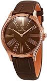 Omega De Ville Diamond Taupe Brown Dial 18kt Rose Gold Ladies Watch 428.58.36.60.13.001