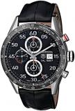 TAG Heuer Men's CAR2A10.FC6235 Carrera Stainless Steel Automatic Watch with Black Leather Band