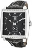 Tag Heuer Monaco Automatic White Diamond Black Dial Black Python