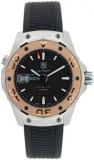 TAG Heuer Men's WAJ2150.FT6015 Aquaracer Calibre 5 Automatic 500M Gold Bezel Watch