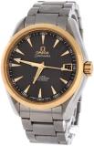 Omega Pre-Loved Seamaster Aqua Terra 150M Co-Axial Chronometer Automatic Watch Stainless Steel and Yellow Gold 38, Silver